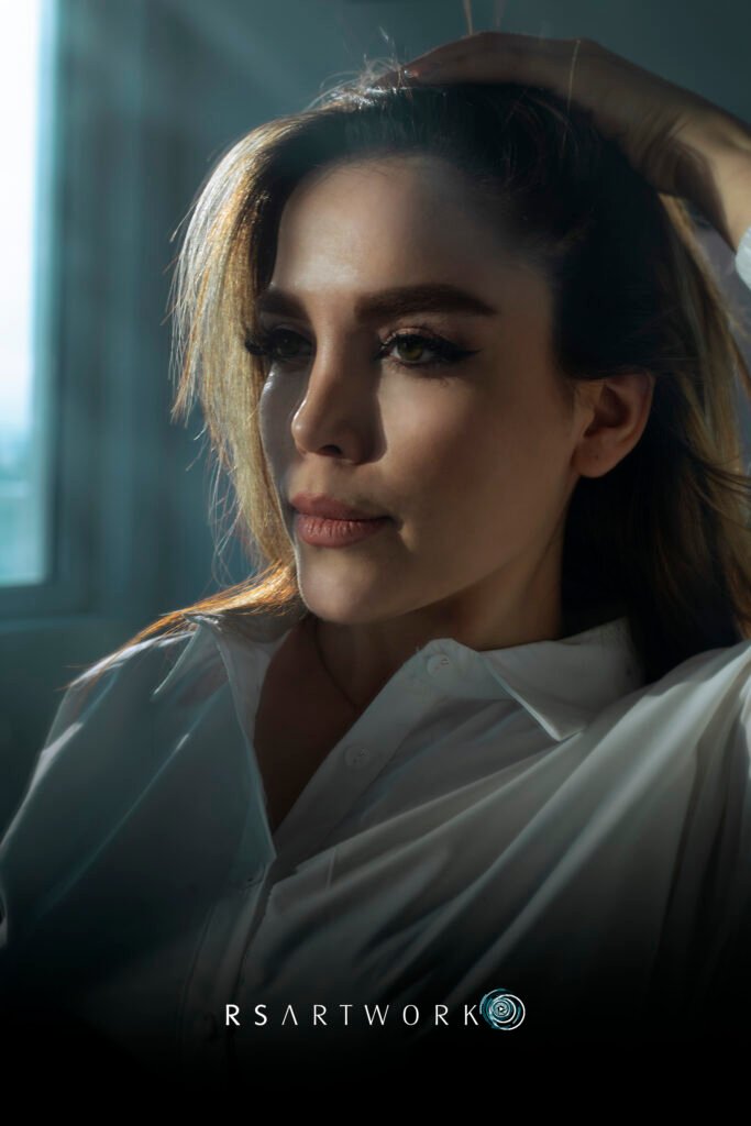 Editorial portrait session, natural window light — photography by Said.